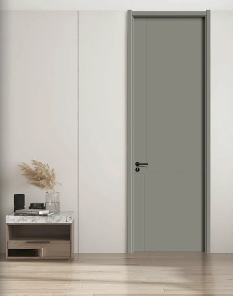 Aluminium wood door